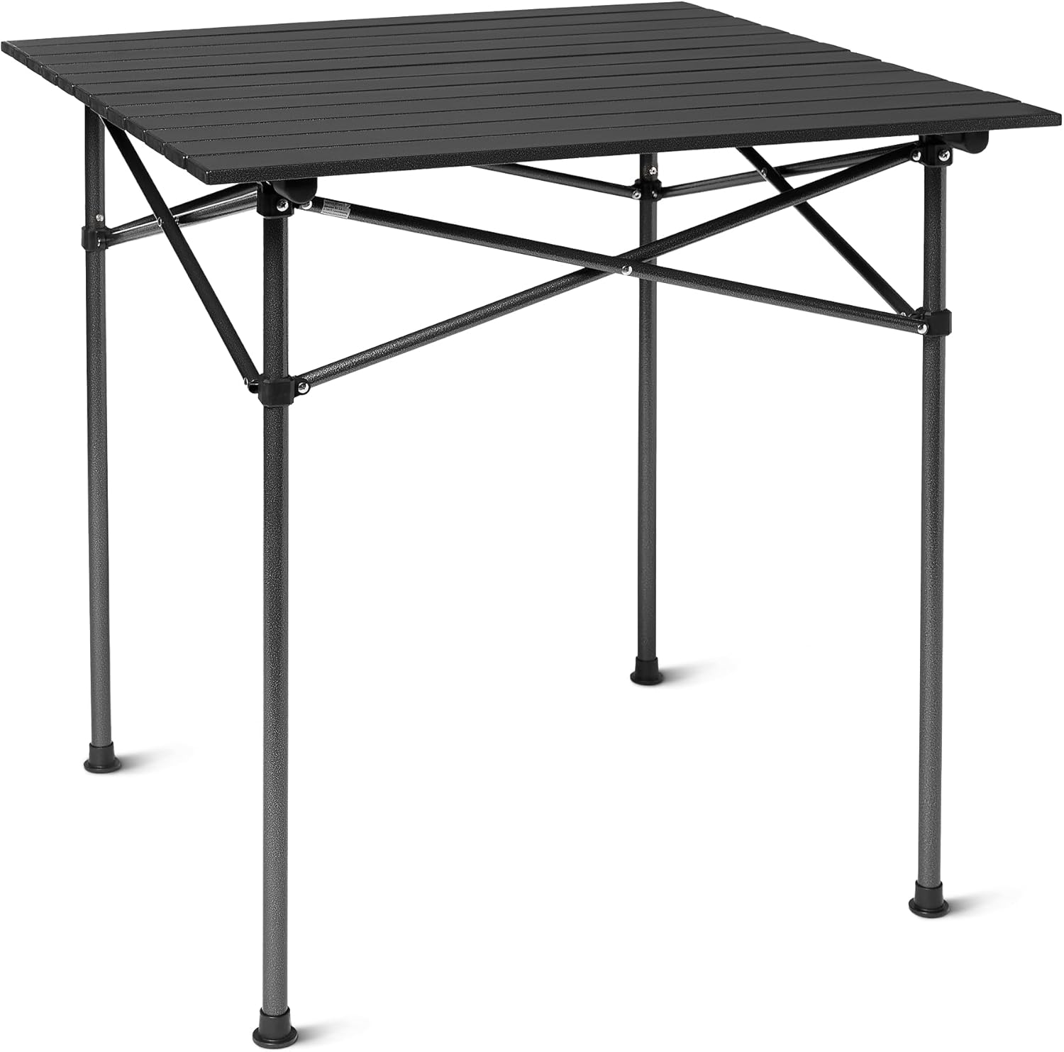 Amazon Basics Portable FoldingAluminum Camping Table, Tall,Black