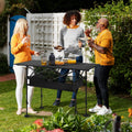 ALPHA CAMP Camping TableOutdoor Portable AdjustableAluminum Table with Storage forGrill Travel Picnic Beach BBQBackyards